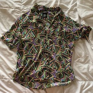 Multicolored button up shirt